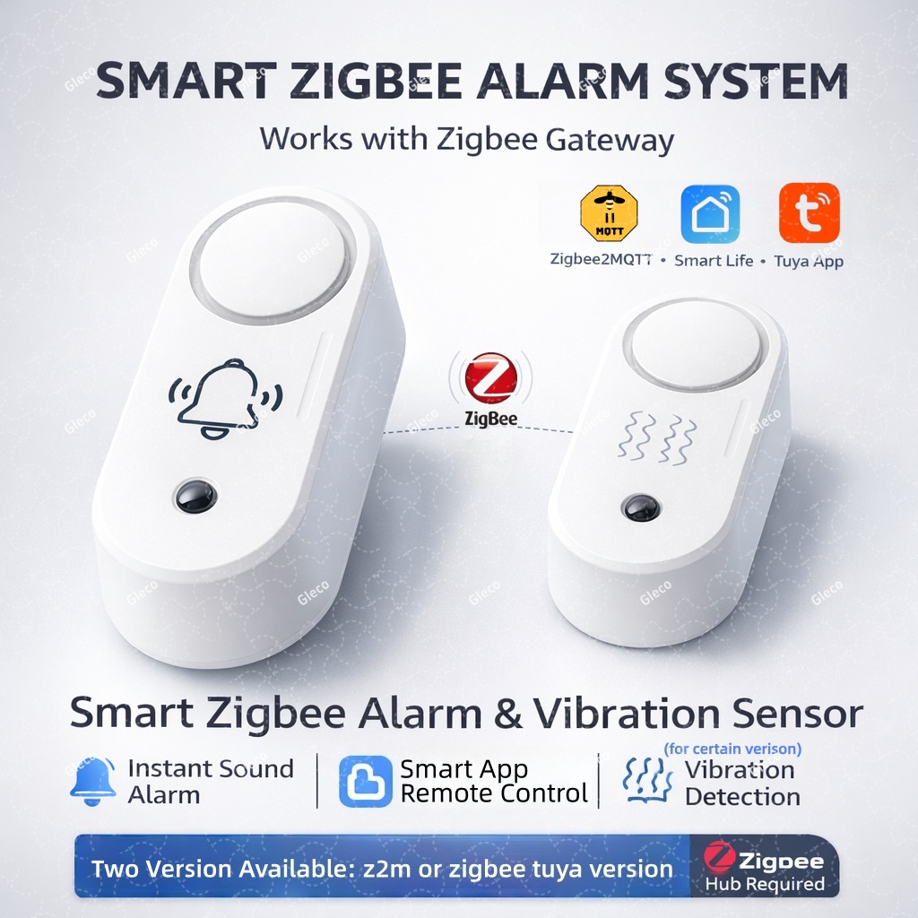 Home Security Blink - Zigbee Siren Alarm With Optional Vibration