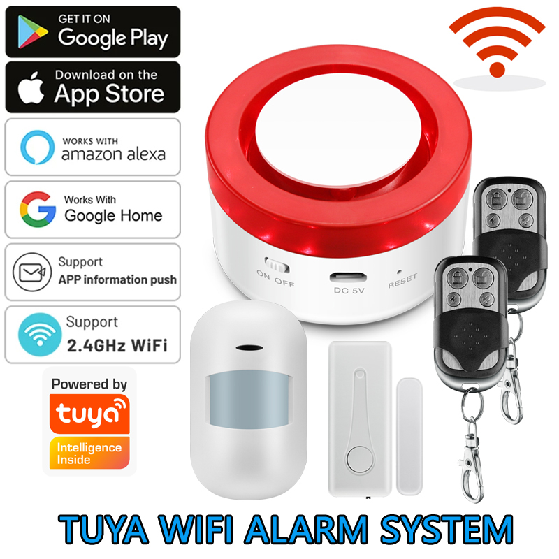 Home Security Deals - WiFi Tuya Home Alarm System 120DB