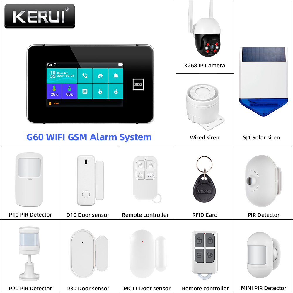 Keypad Alarm Panel - KERUI Tuya Alarm Panel DIY Your