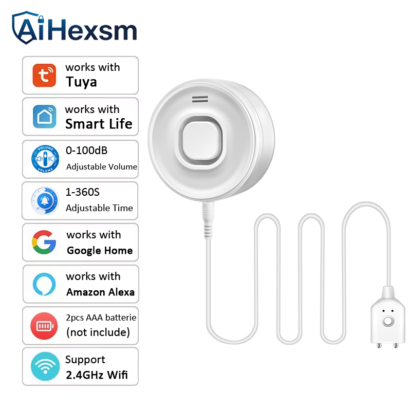 Home Security Home Assistant - Water leakage sensor 100DB Adjustable sound