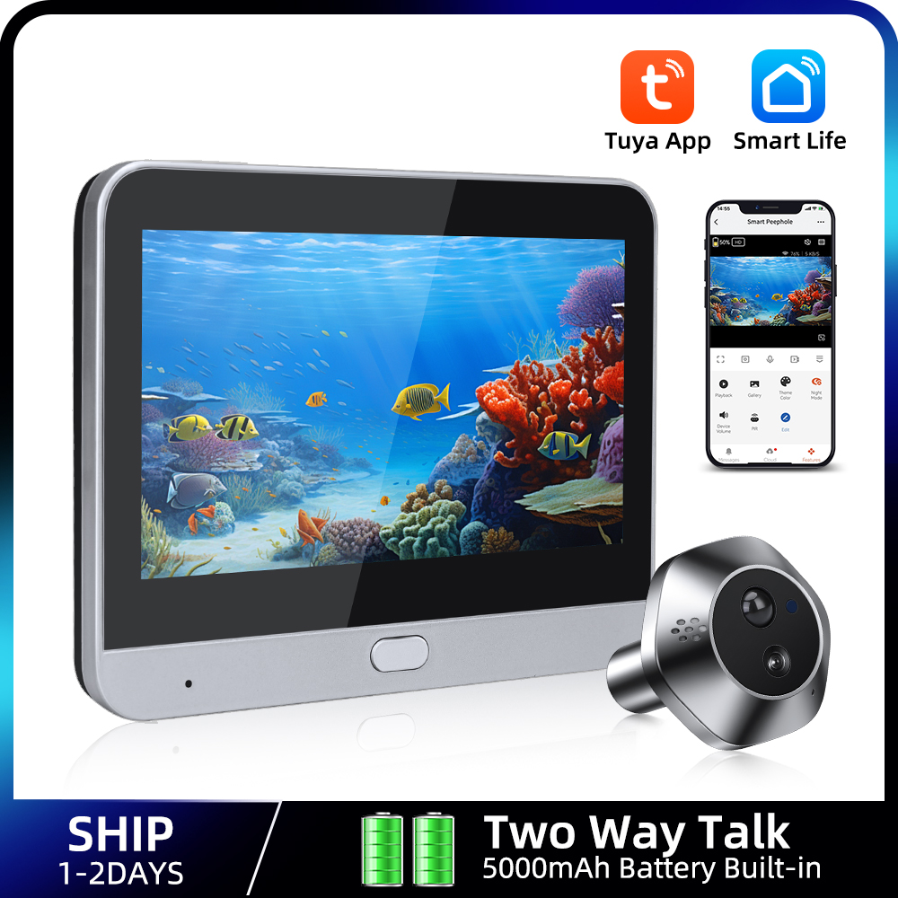Home Security Blink - 1080P WiFi Peephole Tuya Smart Peephole