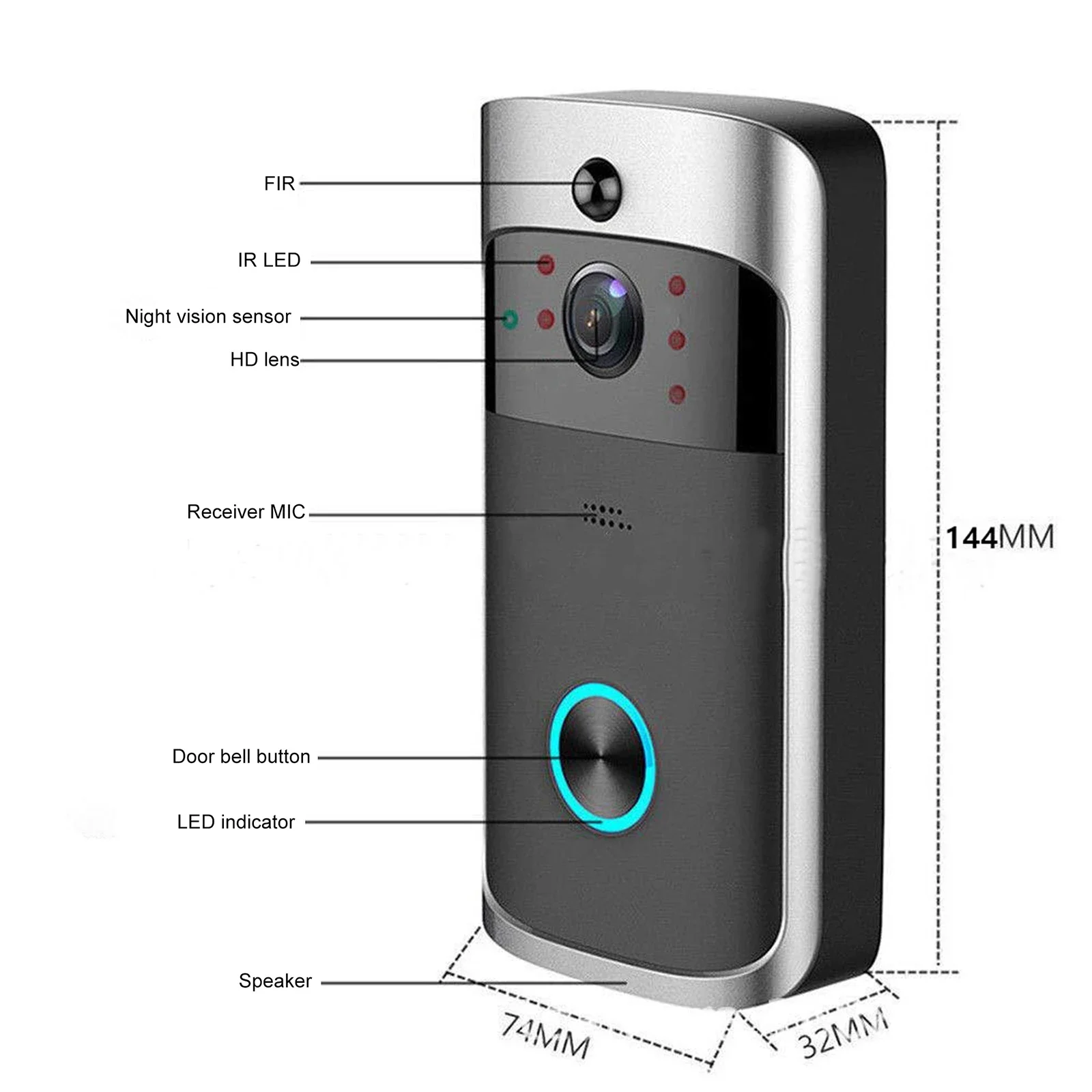 2026 NEW V5 Video Door Bell Wi - Home Security Blink ulasan dan harga