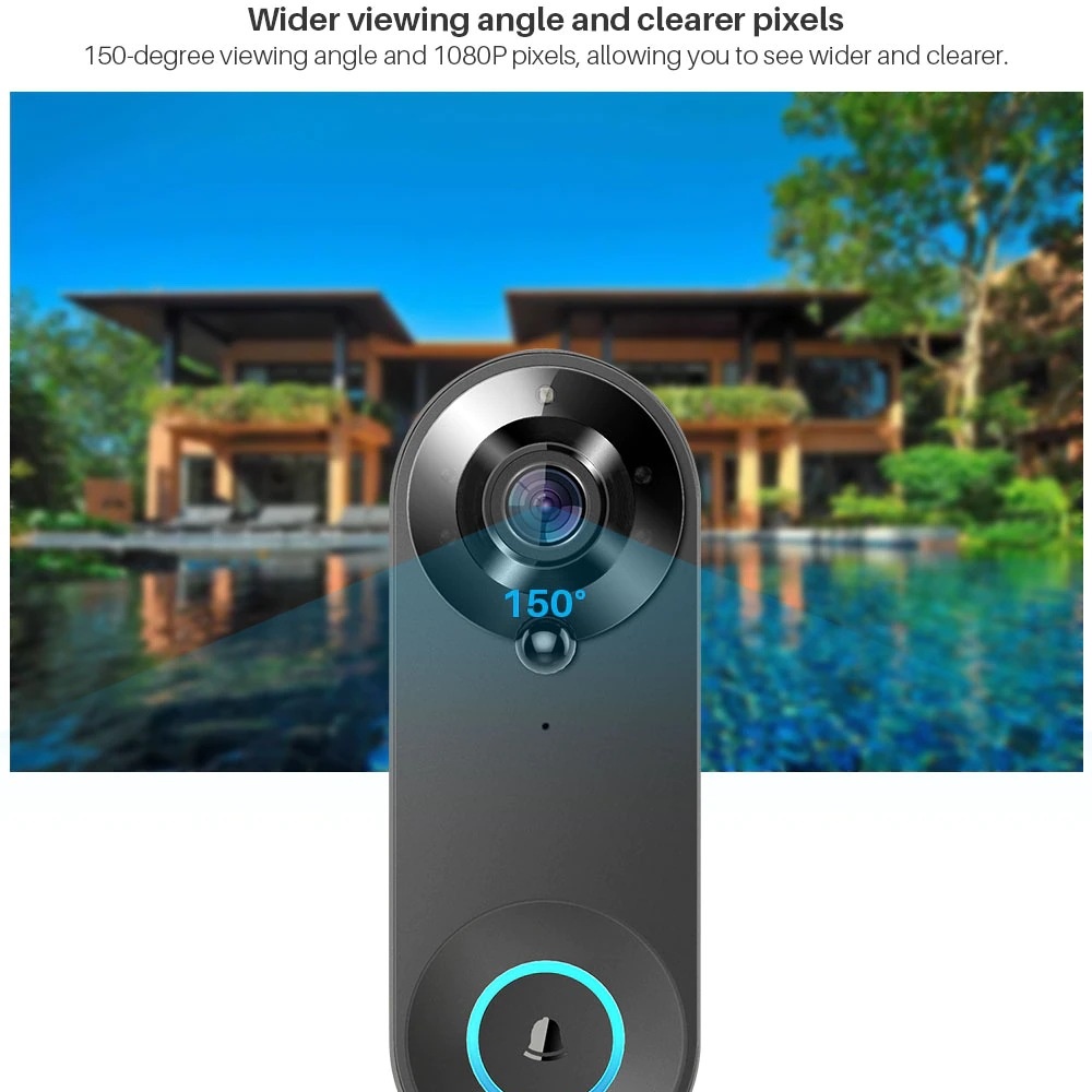 Tuya 1080P Wireless WIFI Doorb - Home Security Blink ulasan dan harga