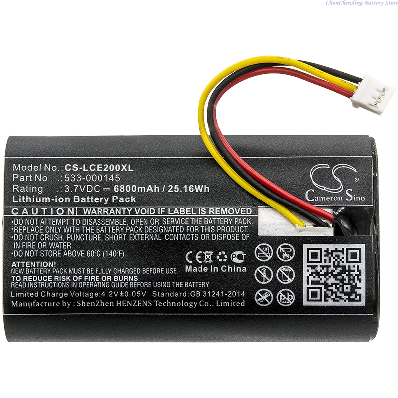 100% NEW 3.7V 5200/6800mAh Rep - Home Security Battery Replacement ulasan dan harga