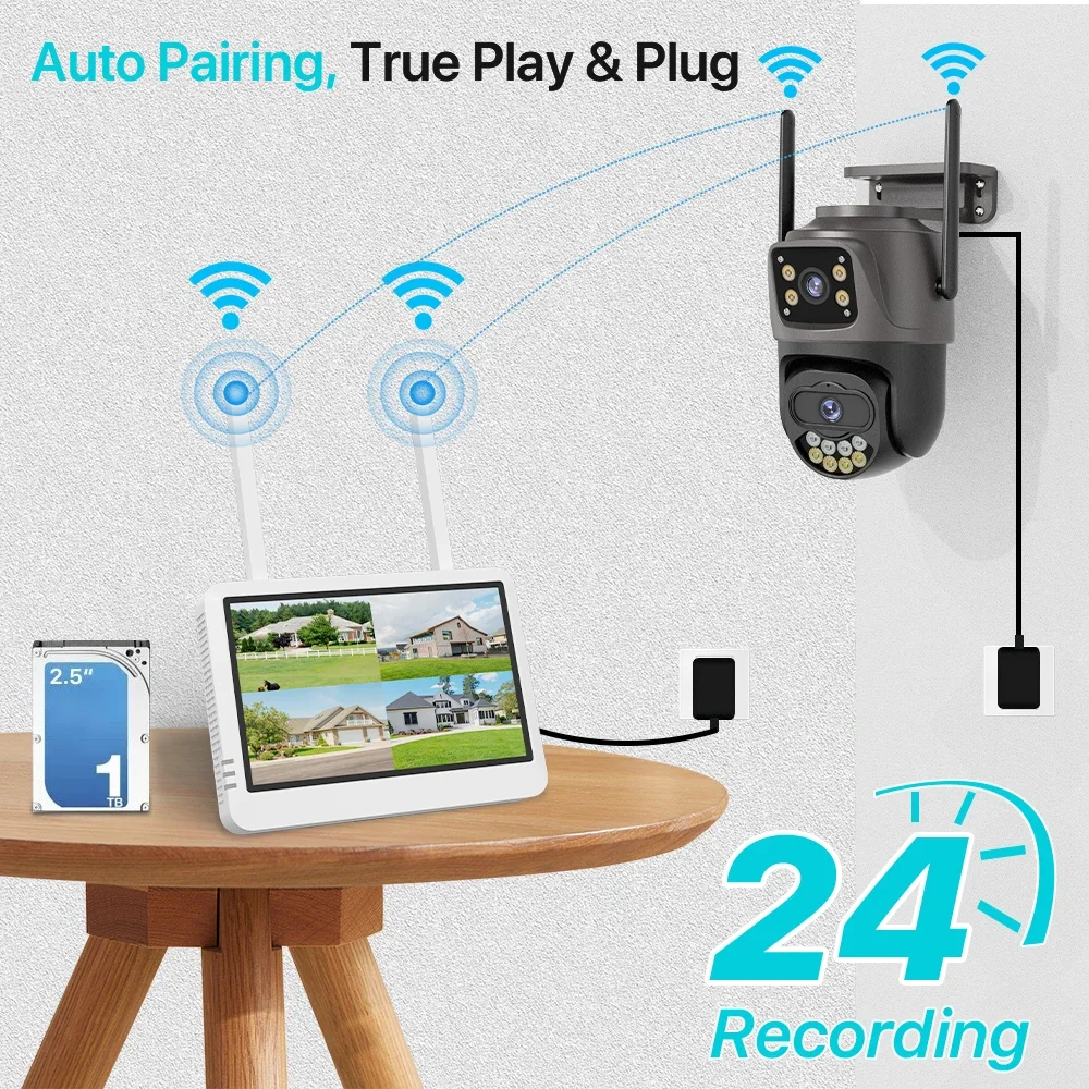 5MP WiFi Security 8CH NVR Kit  - Home Security With Camera ulasan dan harga
