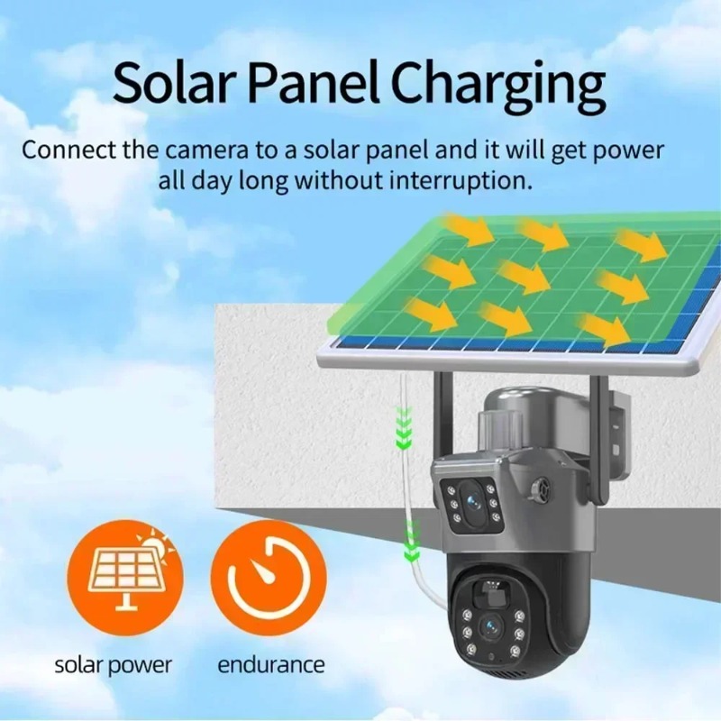 Solar Powered 4K 8MP Surveilla - Ip Camera Outdoor 4K ulasan dan harga