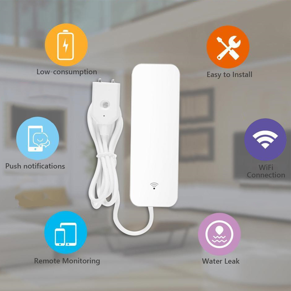 Tuya WiFi Water Leak Sensor, W - Home Security Devices ulasan dan harga