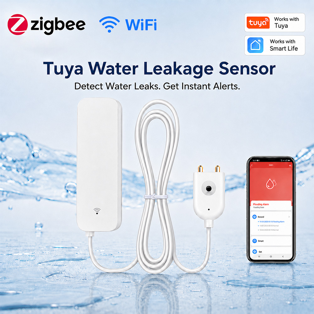 ZigBee WiFi Water Leak Sensor  - Home Security Devices ulasan dan harga
