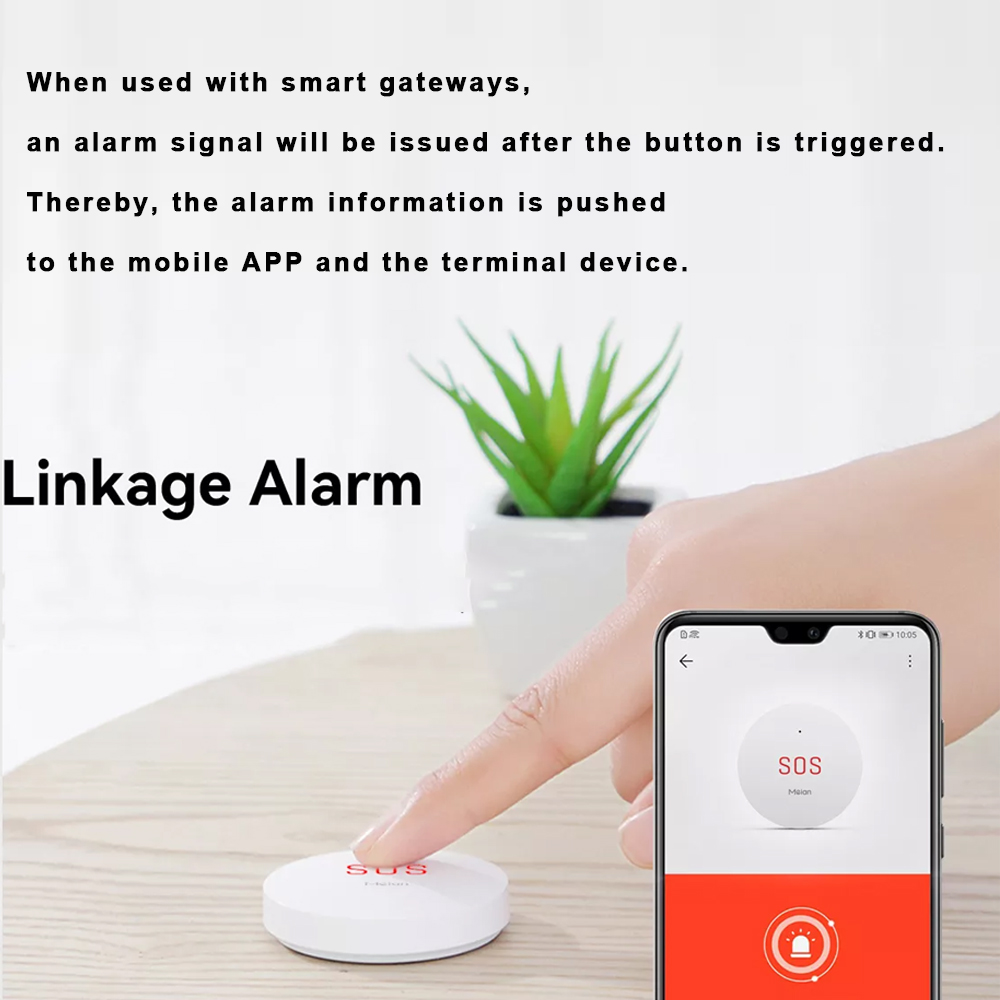 Meian Zigbee Tuya SOS Emergenc - Home Security Deals ulasan dan harga