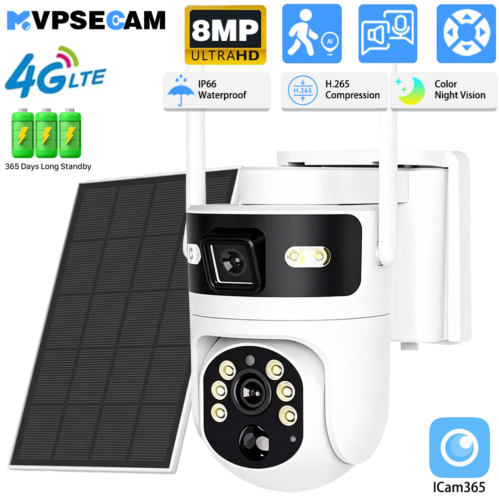 8MP 4K 4G SIM Card PTZ IP Came - Ip Camera Outdoor 4K ulasan dan harga