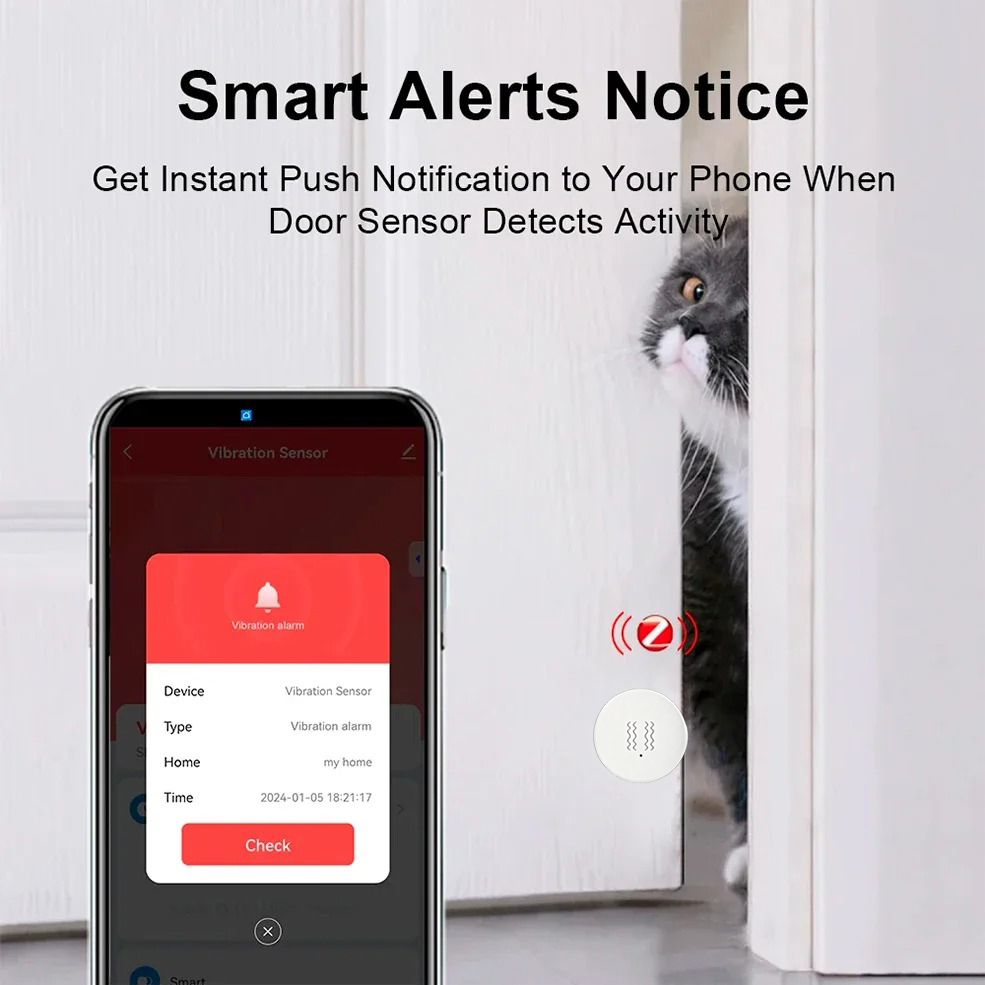 Tuya ZigBee Smart Vibration &  - Home Security Home Assistant ulasan dan harga