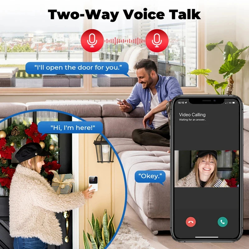 Smart Home WiFi Video Doorbell - Home Security Blink ulasan dan harga