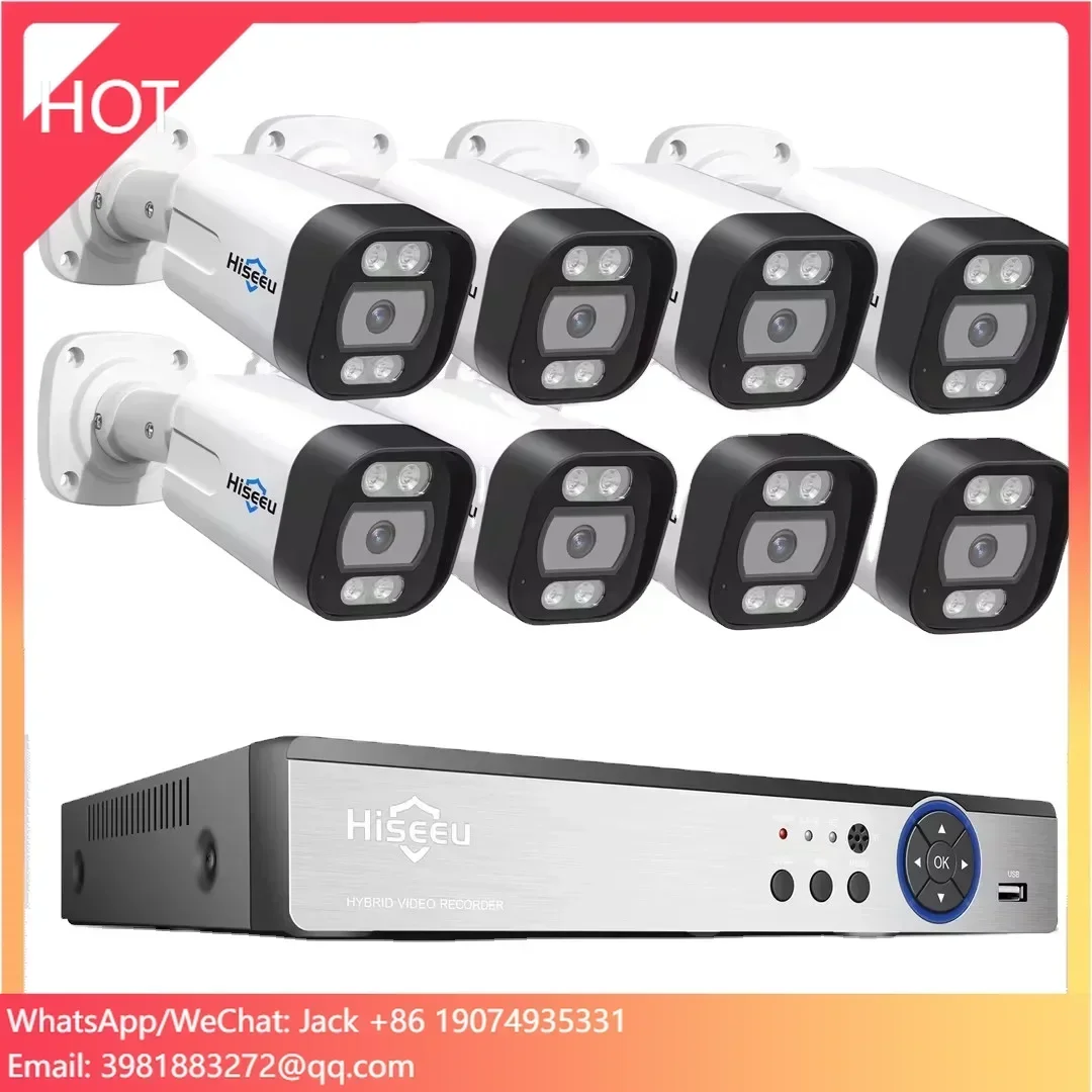 Hiseeu 4K 8channel 8mp Outdoor - Ip Camera Outdoor 4K ulasan dan harga