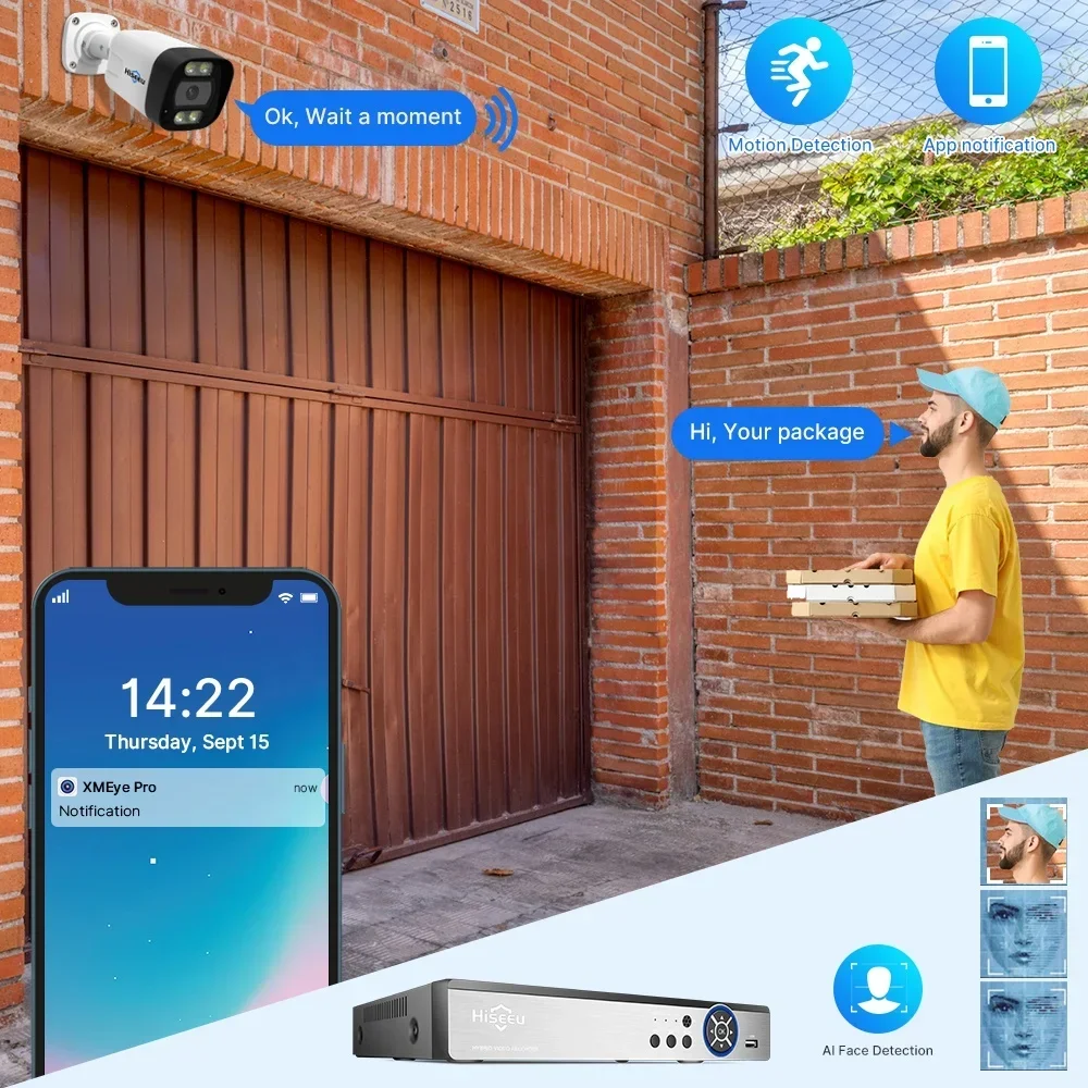 Hiseeu 4K 8channel 8mp Outdoor - Ip Camera Outdoor 4K ulasan dan harga