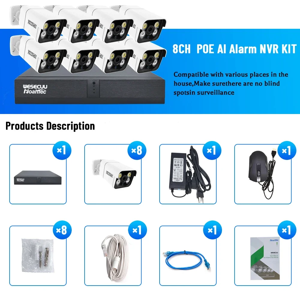 Manufacturer 5mp 4k 8mp 4 8 16 - Ip Camera Outdoor 4K ulasan dan harga