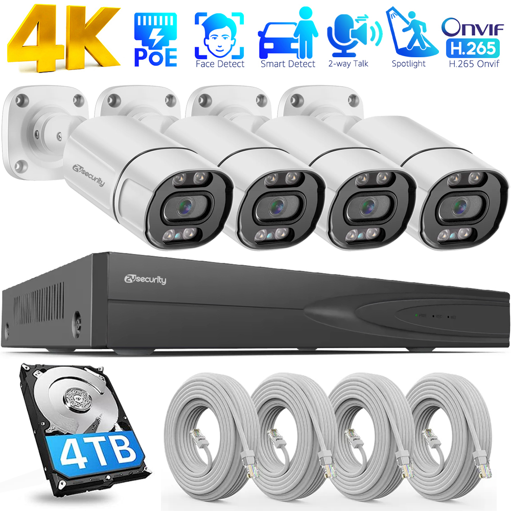 4K PoE Security Camera System  - Ip Camera Outdoor 4K ulasan dan harga