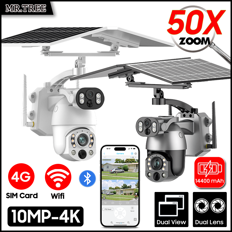 4K 50X Optical Zoom Dual Lens  - Ip Camera Outdoor 4K ulasan dan harga
