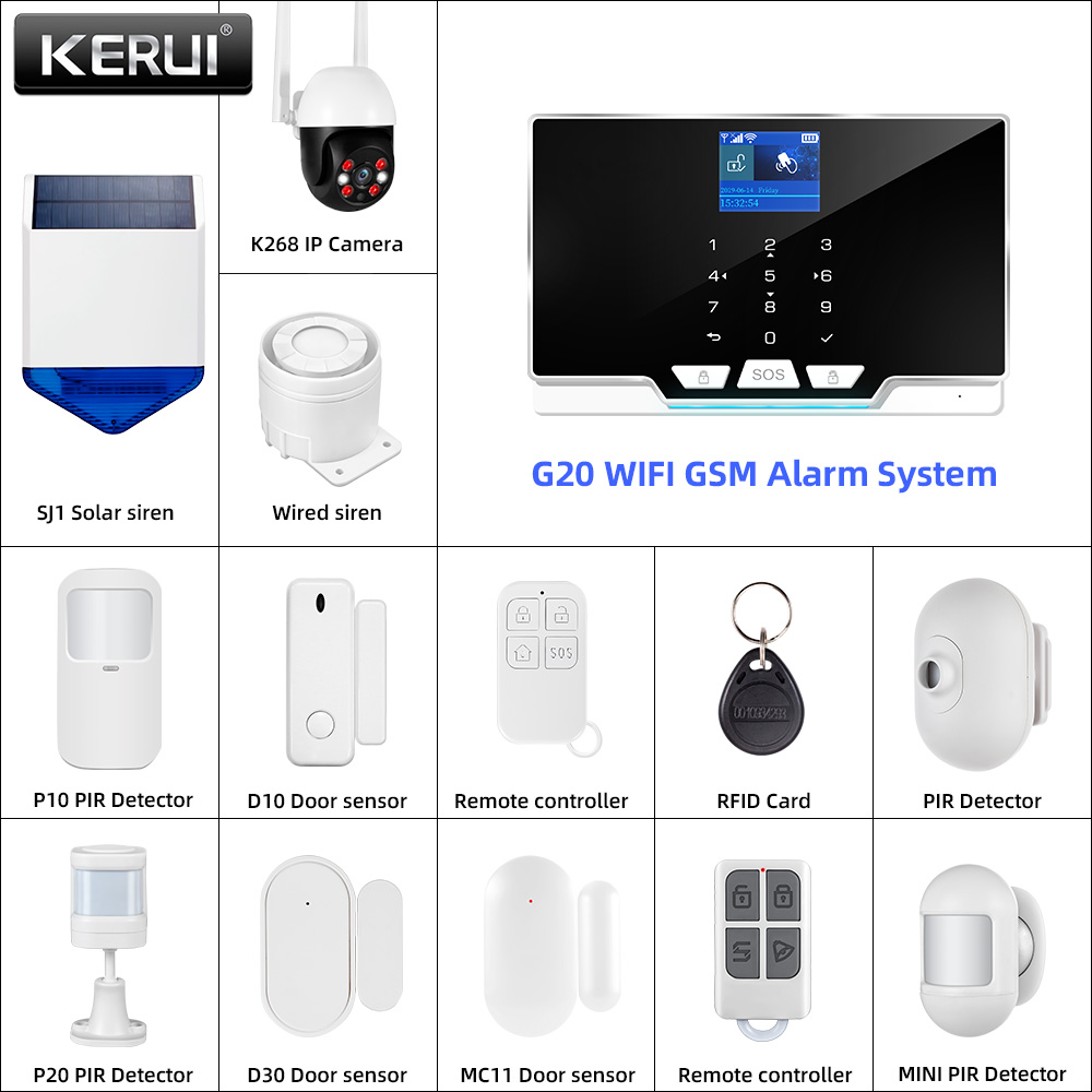 KERUI G20 WIFI GSM Alarm Panel - Keypad Alarm Panel ulasan dan harga